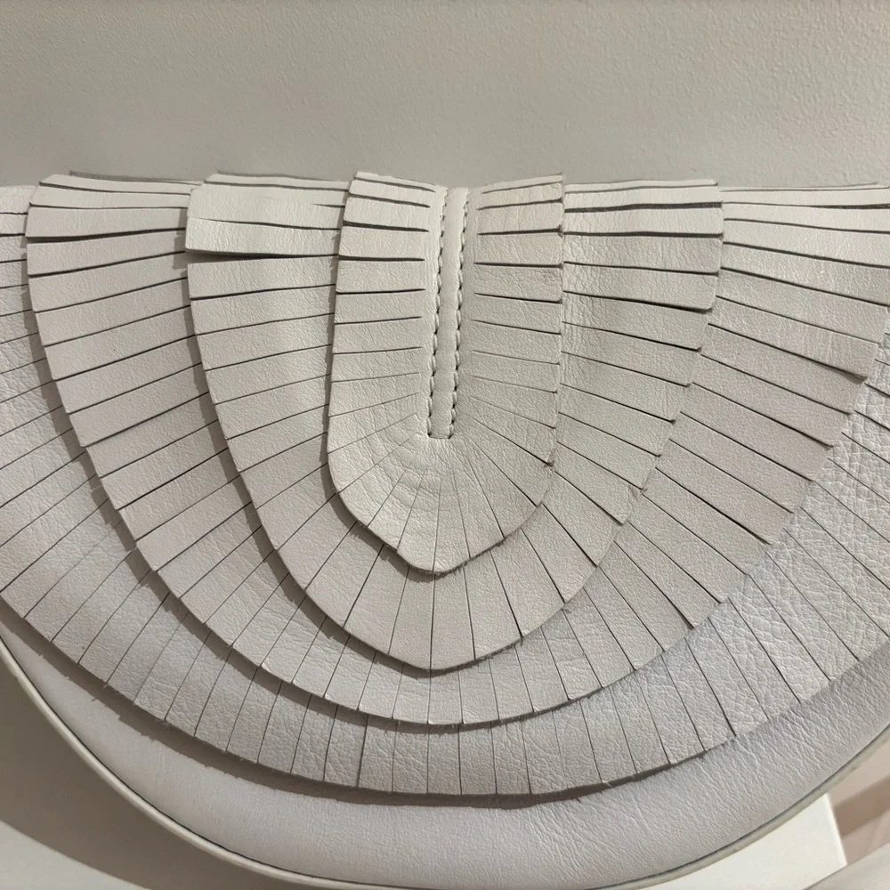 Sergio Rossi White Fringe belt bag - Picture 2 of 11